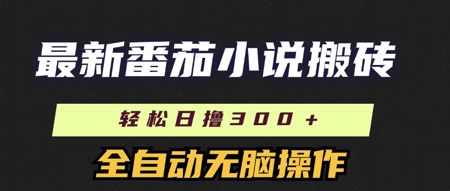 （11904期）最新番茄小说搬砖，日撸300＋！全自动操作，可矩阵放大-9527素材资源站