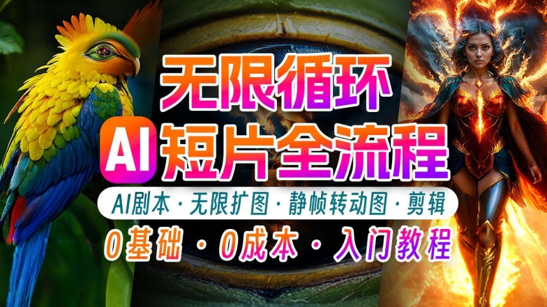 AI视频剪辑不断循环界面：初学者轻轻松松月入几万的绝技【揭密】-9527素材资源站