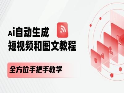 AI自动生成短视频和图文课程，全方位手把手教学-9527素材资源站
