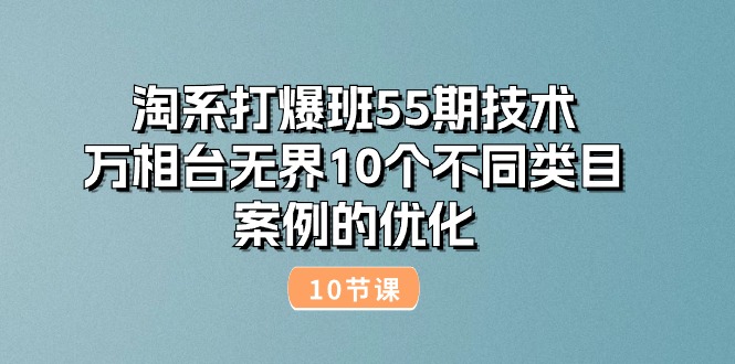 淘系打爆班55期技术：万相台无界10个不同类目案例的优化（10节）-9527素材资源站