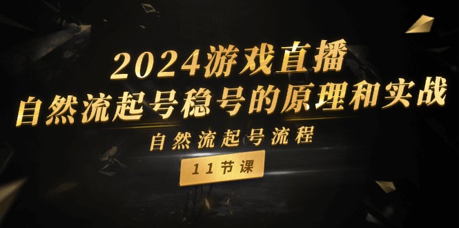 （11653期）2024游戏直播-自然流起号稳号的原理和实战，自然流起号流程（11节）-9527素材资源站