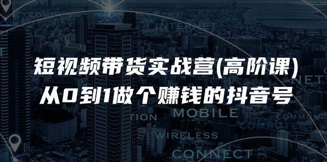 （11253期）短视频带货实战营(高阶课)，从0到1做个赚钱的抖音号（17节课）-9527素材资源站