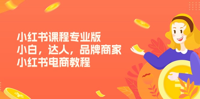 （11022期）小红书的课程内容标准版，新手，大咖，品牌商，小红书电商实例教程（15节）-9527素材资源站