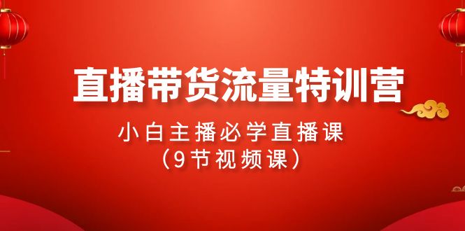 2024直播卖货总流量夏令营，新手网络主播必会视频课堂（9节视频课程）-9527素材资源站