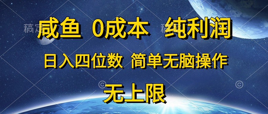 （10576期）闲鱼0成本费，净利润，日入四位数，简易没脑子实际操作-9527素材资源站