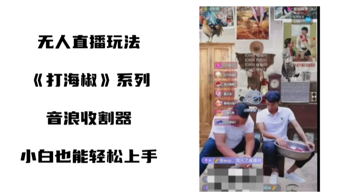打油辣子无人直播搞恶新项目，新手快速上手撸抖币收种器（实例教程 专用工具 素材内容）-9527素材资源站