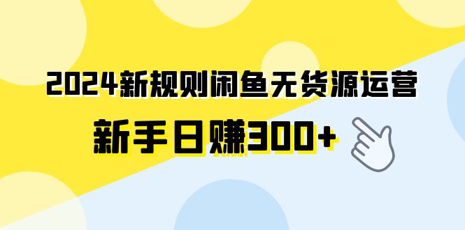 （9522期）2024新规则闲鱼无货源运营新手日赚300+-9527素材资源站