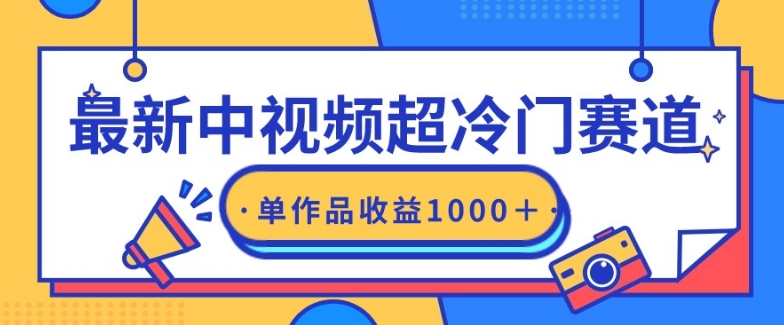 最新中视频超冷门赛道，轻松过原创，单条视频收益1000＋-9527素材资源站