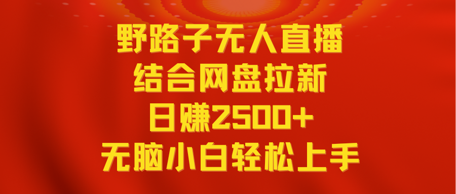 （9025期）无人直播歪门邪道融合百度云盘引流，日赚2500 全平台转现，新手没脑子快速上手实际操作-9527素材资源站