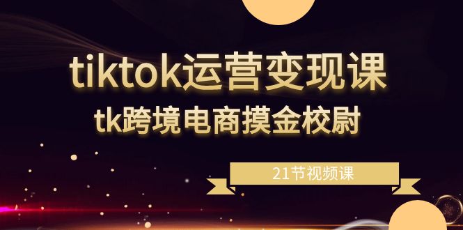 （8848期）tiktok经营转现课，tk跨境电子商务盗墓者（21节视频课程）-9527素材资源站