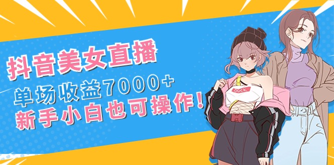 （8800期）抖音美女直播间，场均盈利7000 ,新手入门也可以实际操作-9527素材资源站