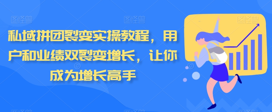 私域拼团裂变实操教程，用户和业绩双裂变增长，让你成为增长高手-9527素材资源站
