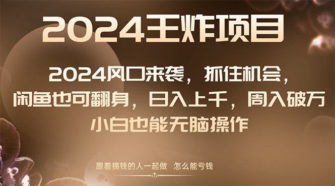 （8401期）2024蓝海项目来临，把握机会，闲鱼平台也可以翻盘，日入过千，周入过万，新手…-9527素材资源站