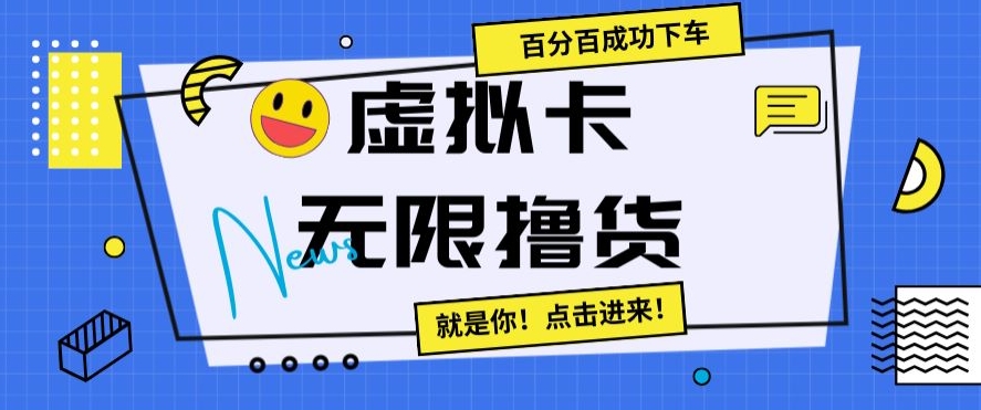 虚拟卡无限撸货，百分百成功下车【仅揭秘】-9527素材资源站