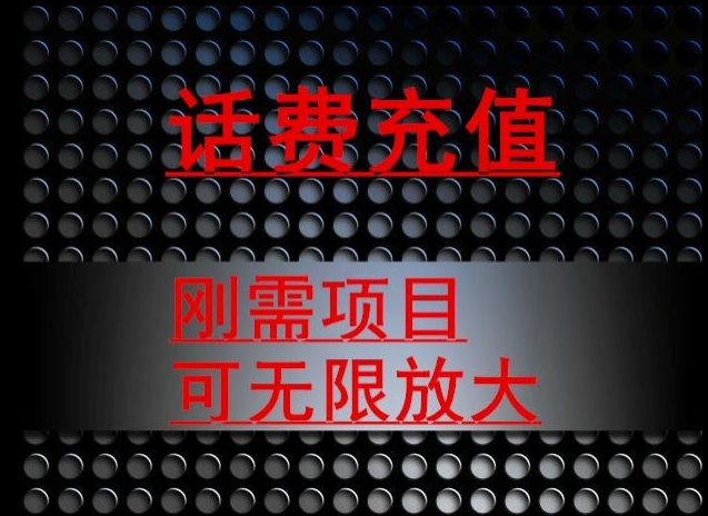 最新蓝海项目，刚需赛道，95折充话费月入5位数-9527素材资源站