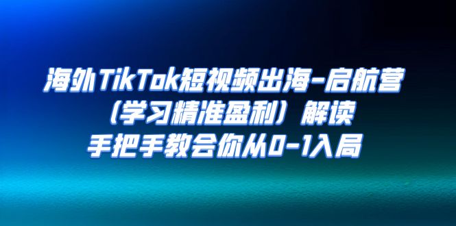 （7195期）国外TikTok小视频出航-起航营（学习培训精确赢利）讲解，手把手的教会大家从0-1进入-9527素材资源站