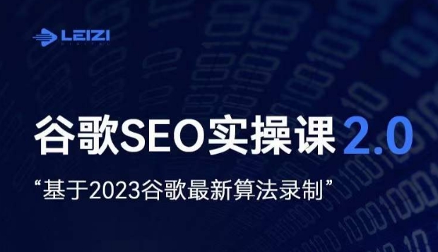 雷子·谷歌搜索SEO 2.0实战演练课，自建站外贸询盘随意必不可少，根据2023谷歌搜索全新优化算法拍摄-9527素材资源站