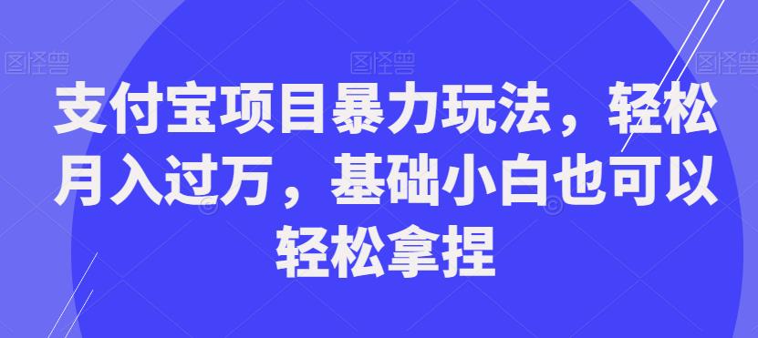 支付宝钱包新项目暴力行为游戏玩法，轻轻松松月入破万，基本新手也能轻松把握【揭密】-9527素材资源站