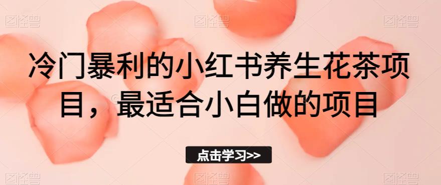 小众赚钱的小红书的养生花茶新项目，比较适合新手做的项目【揭密】-9527素材资源站