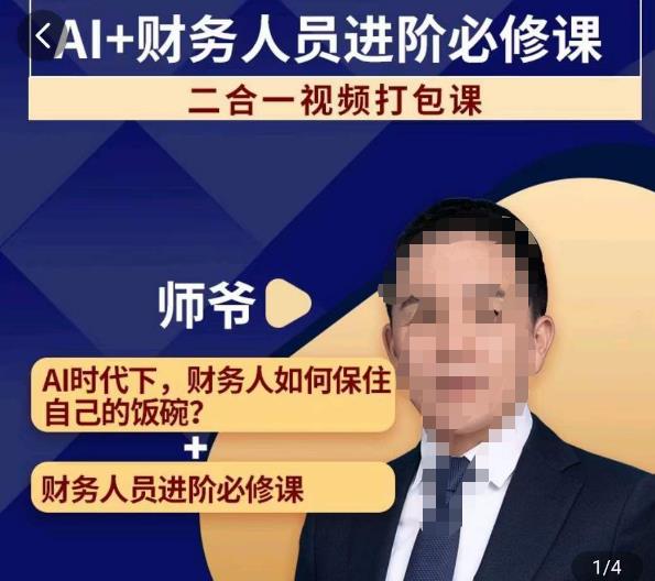 AI 财务人员进阶必修课二合一小视频装袋课，财务人员进阶必修课-9527素材资源站