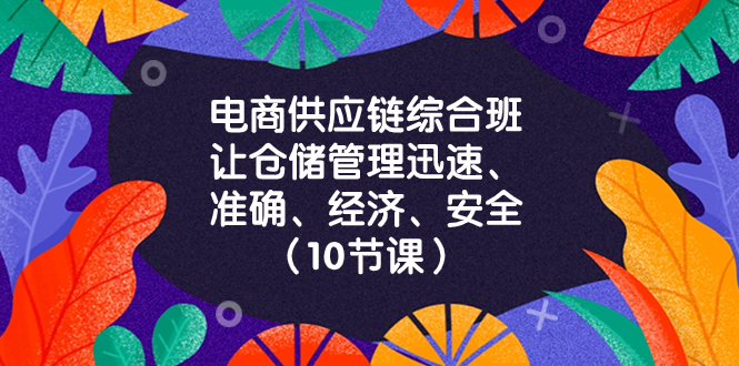 （8246期）电商-供应链综合班，让仓储管理迅速、准确、经济、安全！（10节课）-9527素材资源站