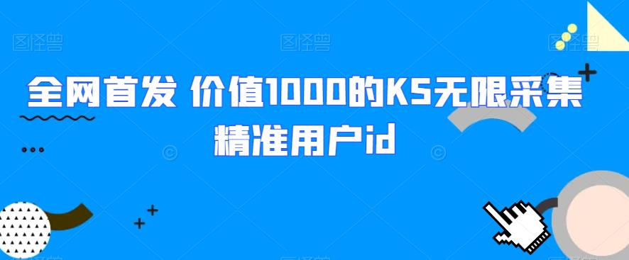 独家首发 使用价值1000的KS无尽收集精准客户id-9527素材资源站