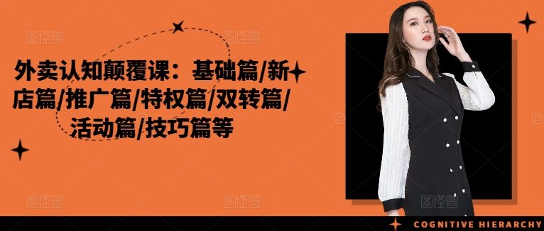 外卖送餐认知能力刷新课：基础篇/新店开业篇/营销推广篇/权利篇/双转篇/主题活动篇/方法篇等-9527素材资源站