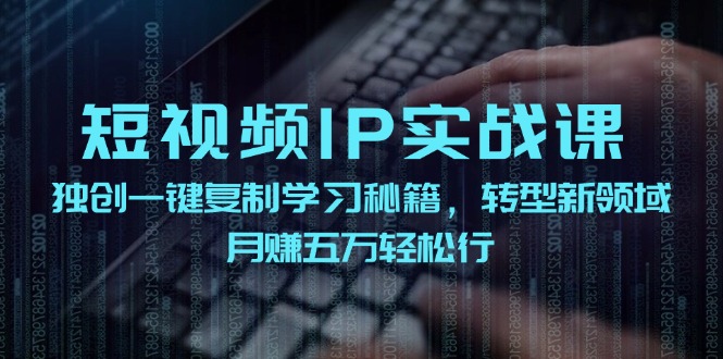 短视频IP实战课，独创一键复制学习秘籍，转战新领域，月赚五万轻松行-9527素材资源站