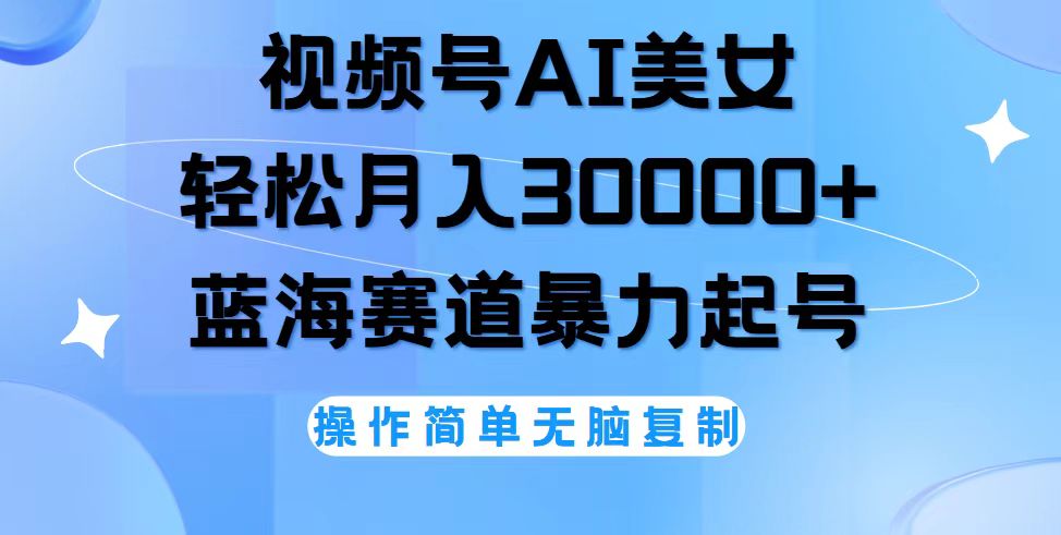 （12125期）视频号AI美女跳舞，轻松月入30000+，蓝海赛道，流量池巨大，起号猛，无…-9527素材资源站