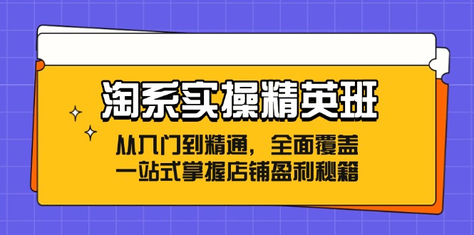 淘宝实际操作精英班：实用教程，全覆盖，一站式把握店面赢利秘笈-9527素材资源站