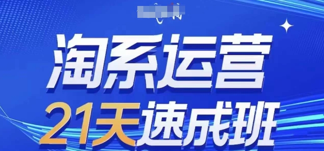 淘系运营21天速成班(更新24年8月)，0基础轻松搞定淘系运营，不做假把式-9527素材资源站