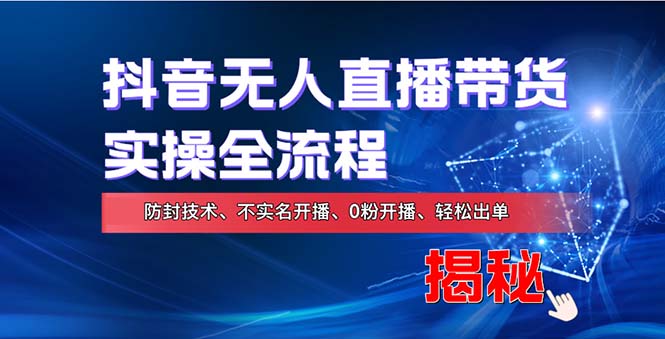 （13001期）在线赚钱有效途径：如何用抖音无人直播实现财富自由，整套实际操作步骤，含…-9527素材资源站