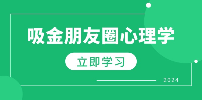 （12899期）微信朋友圈吸钱社会心理学：揭密心理学效应，提升销售业绩，打造个人IP和行业权威性-9527素材资源站