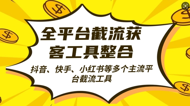 全网平台截留拓客工县融合自动式引流方法，日引2000 潜在客户【揭密】-9527素材资源站