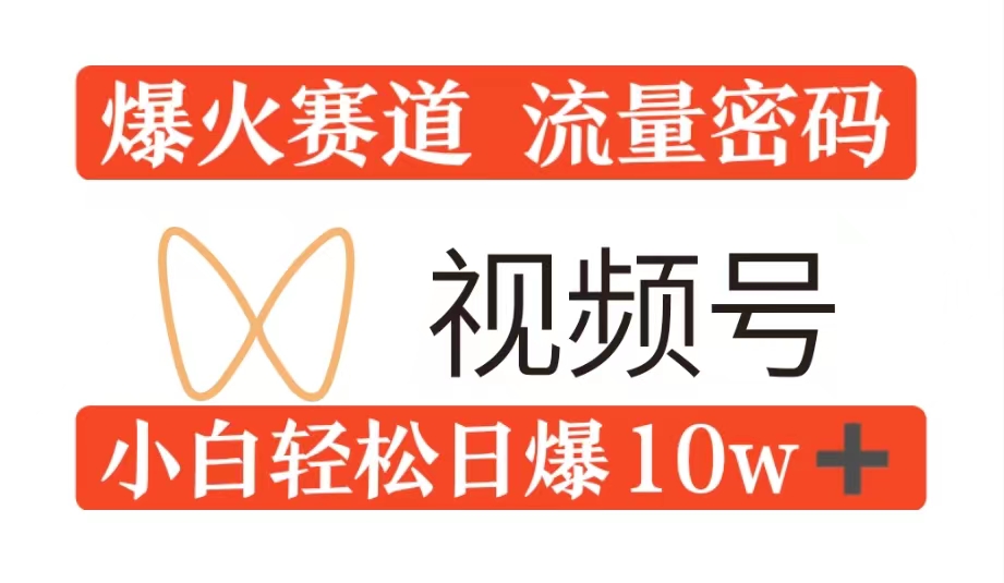 0粉在视频号爆火赛道流量密码，模式全方位，小白轻松日爆10w+流量-9527素材资源站