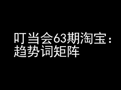 《淘宝天猫打爆班》原创高阶技术第63期，趋势词矩阵技术和玩法-9527素材资源站
