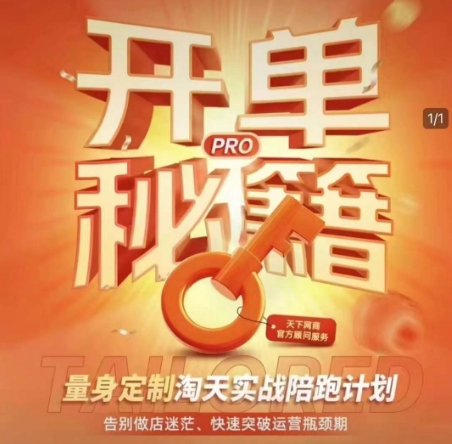 淘宝开单秘籍PRO，量身定制淘天实战陪跑计划，告别做店迷茫、快速突破运营瓶颈期-9527素材资源站