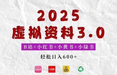 2025年B站 小红书的 小黄书 小绿书组成新模式，虚似材料3.0玩法，轻轻松松日入好几张-9527素材资源站