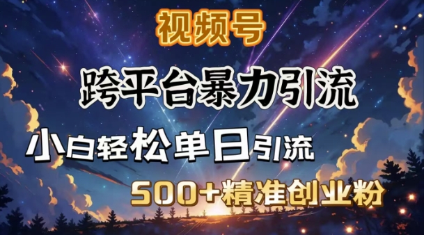 混合开发暴力行为引流方法，公域极致闭环控制，日引500 精确自主创业粉-9527素材资源站